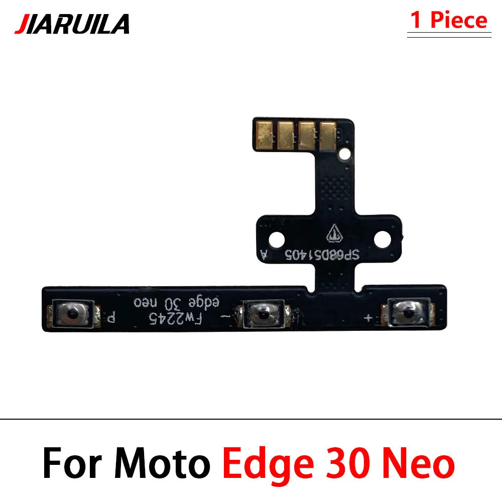 10Pcs/Lot, Power on off Volume Key Button Flex Cable For Motorola For Moto Edge 20 30 Pro Lite 30 40 50 Neo Ultra Fusion Plus Motorola phone repair parts