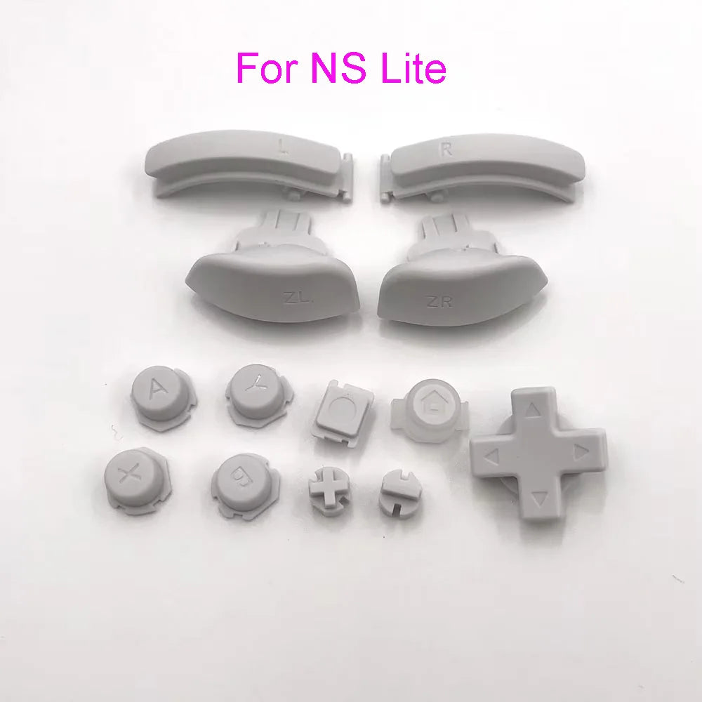 1Set OEM Off White Buttons Set For Nintendo Switch Lite NS Lite Game Console Cross Key Home Button ZL ZR L R Trigger Buttons Game console repair parts