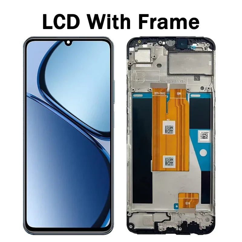 High Quality 6.75'IPS For OPPO Realme C63 4G LCD Display Screen Frame+Touch Panel Digitizer 6.75'For Oppo Realme C63 LCD Frame Oppo phone repair parts Realme phone repair parts