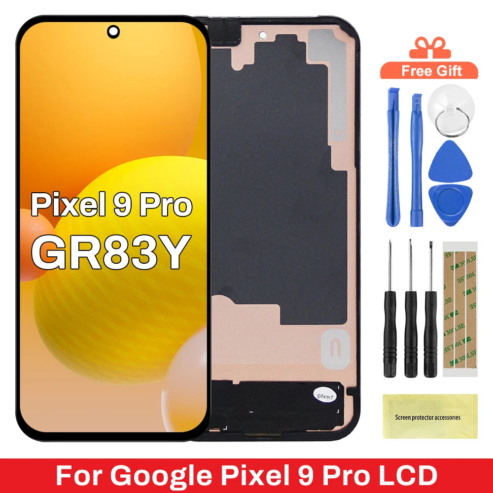 For Google Pixel 9 pro TFT Screen LCD Display Touch Digitizer Assembly Replacement Parts GR83Y GEC77 GWVK6 Compatible Google phone repair parts