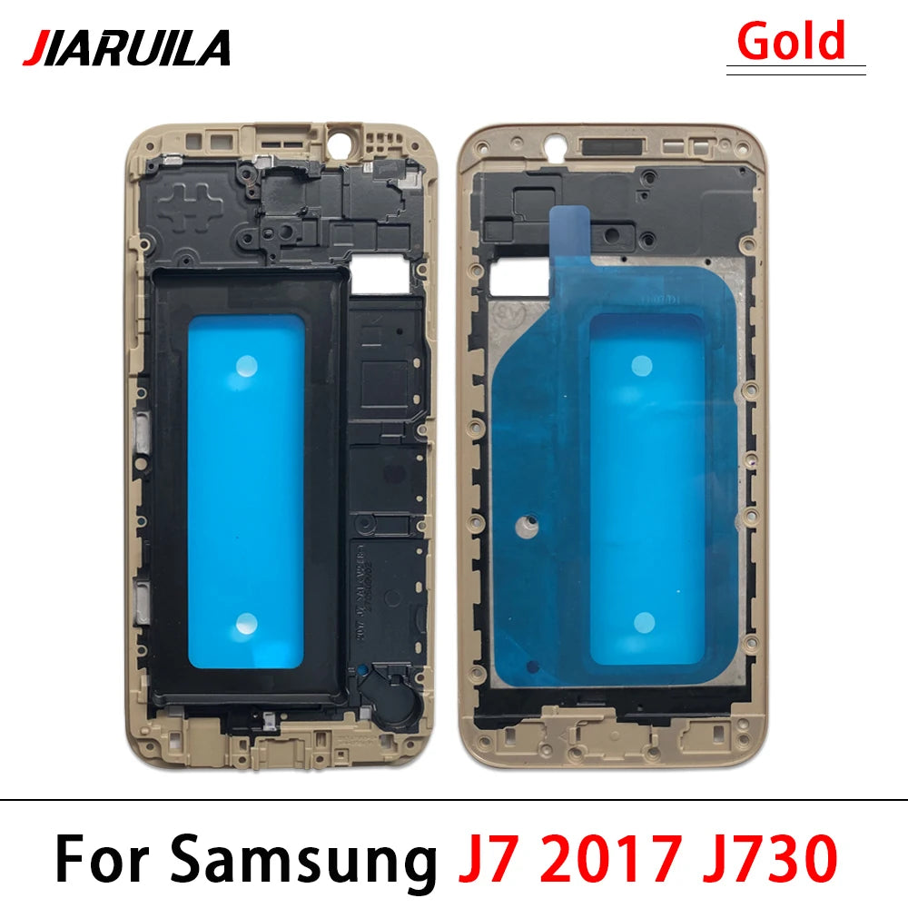 10Pcs, Front Housing LCD Display Frame For Samsung  J4 Prime J4 Core J6 Plus J610 J7 2017 Housing Middle Frame Bezel Plate Cover Samsung phone repair parts