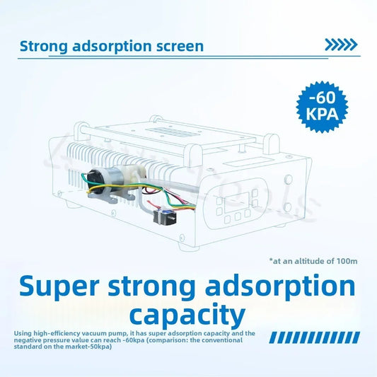FORWARD FW1082 8 Inch Vacuum LCD Separator Machine with Dual Buttons Fast Heating PTC Pump Auto Suction for Phone Screen Repair Professional Repair Tools