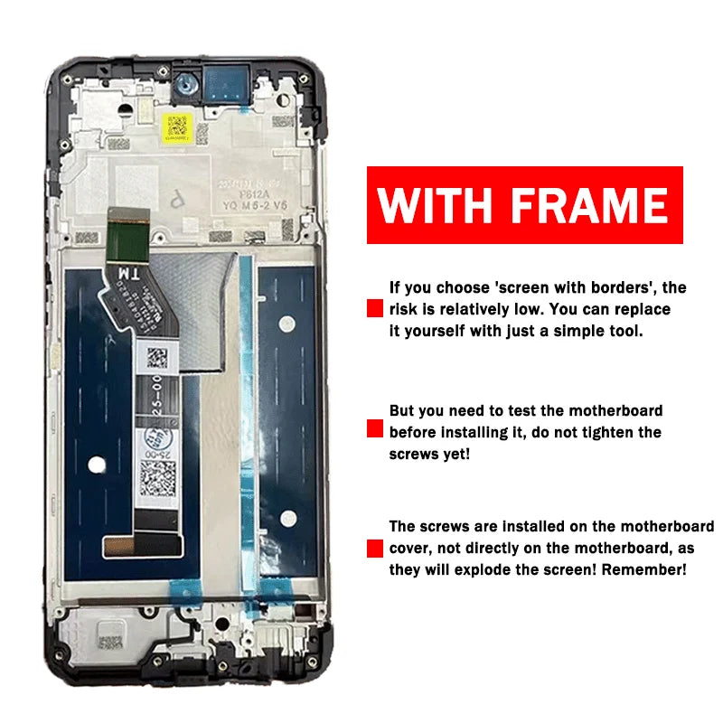 G 5G 2025 XT2513V, T2513-1 Display Screen For Motorola Moto G 2025 LCD Display Touch Screen Digitizer  Assembly With Frame Motorola phone repair parts