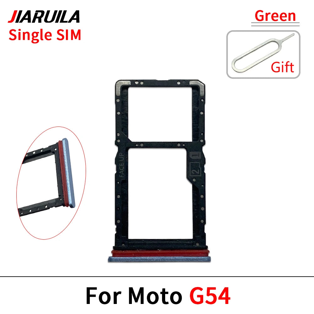 10Pcs/Lot，New For Motorola Moto G04 G04s G14 G24 G34 G54 SIM Card Tray Slot Holder Adapter Accessories Motorola phone repair parts
