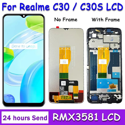 6.5" Screen For OPPO Realme C30 LCD RMX3581 RMX3623 Display Touch Screen For Realme C30s  LCD RMX3690 Screen Replacement Realme phone repair parts  Oppo phone repair parts