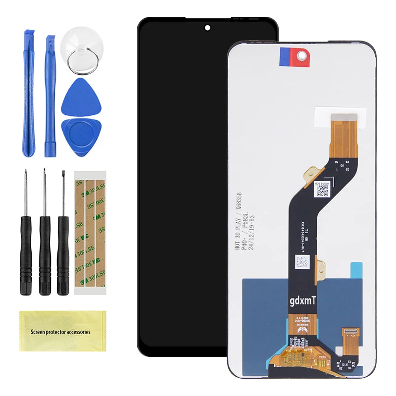 For Infinix Hot 30 Play NFC LCD X6835 X6835B Display Touch Hot 30 Play Digitizer Assembly LCD Display Screen 100% Tested Infinix phone repair parts