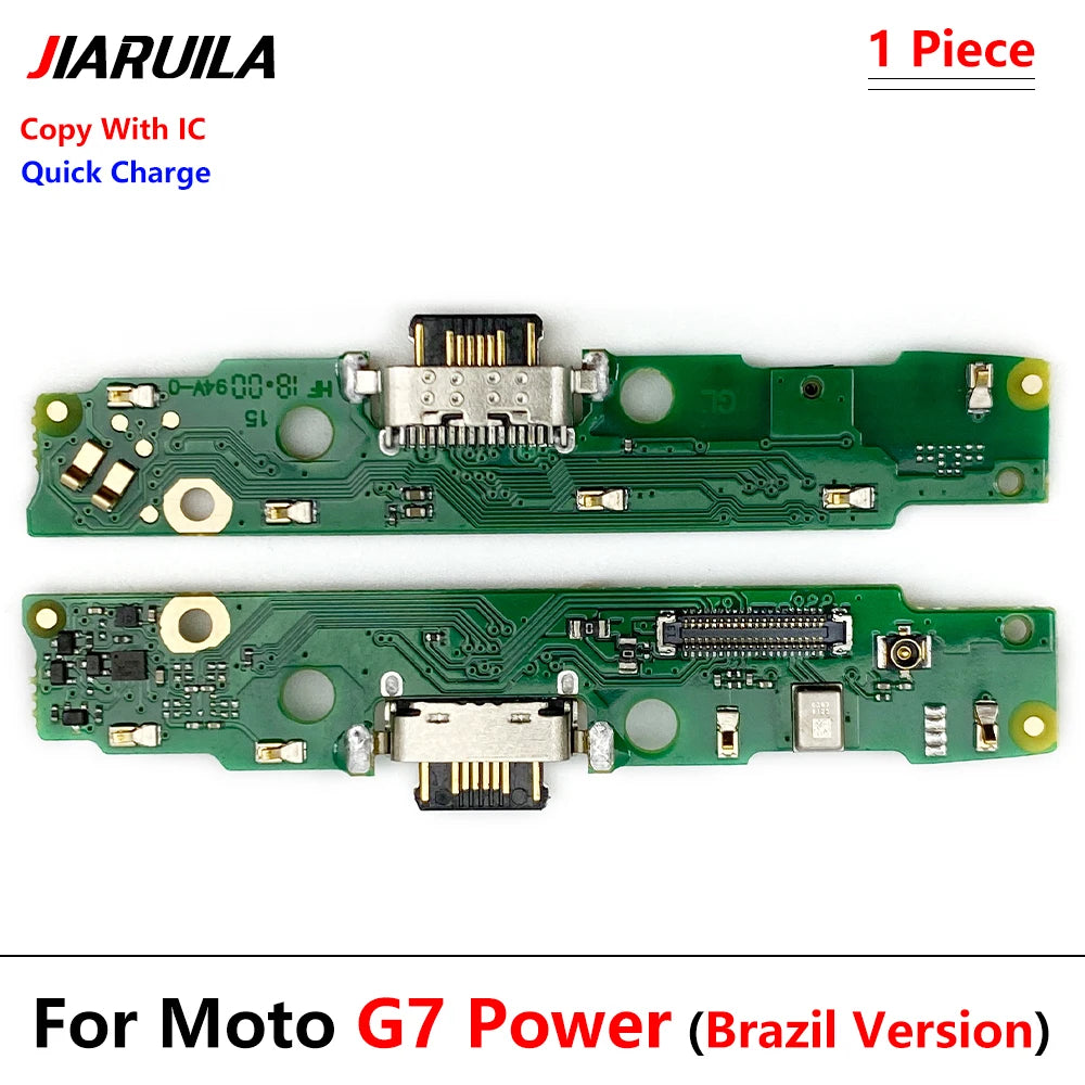 10Pcs/Lot, Dock Connector Micro USB Charger Charging Port Flex Cable Microphone Board For Moto G4 G5 G9 G8 G7 G6 Play Plus Power Motorola phone repair parts