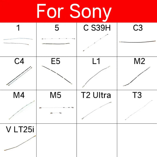 Wifi Signal Antenna Flex Cable For Sony Xperia 1 5 C S39H C3 C4 E5 L1 M2 M4 M5 T2 Ultra T3 V LT25i Wire Mast Replacement Parts Sony phone repair parts