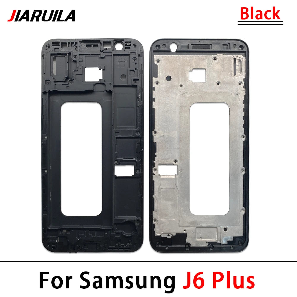 10Pcs, Front Housing LCD Display Frame For Samsung  J4 Prime J4 Core J6 Plus J610 J7 2017 Housing Middle Frame Bezel Plate Cover Samsung phone repair parts