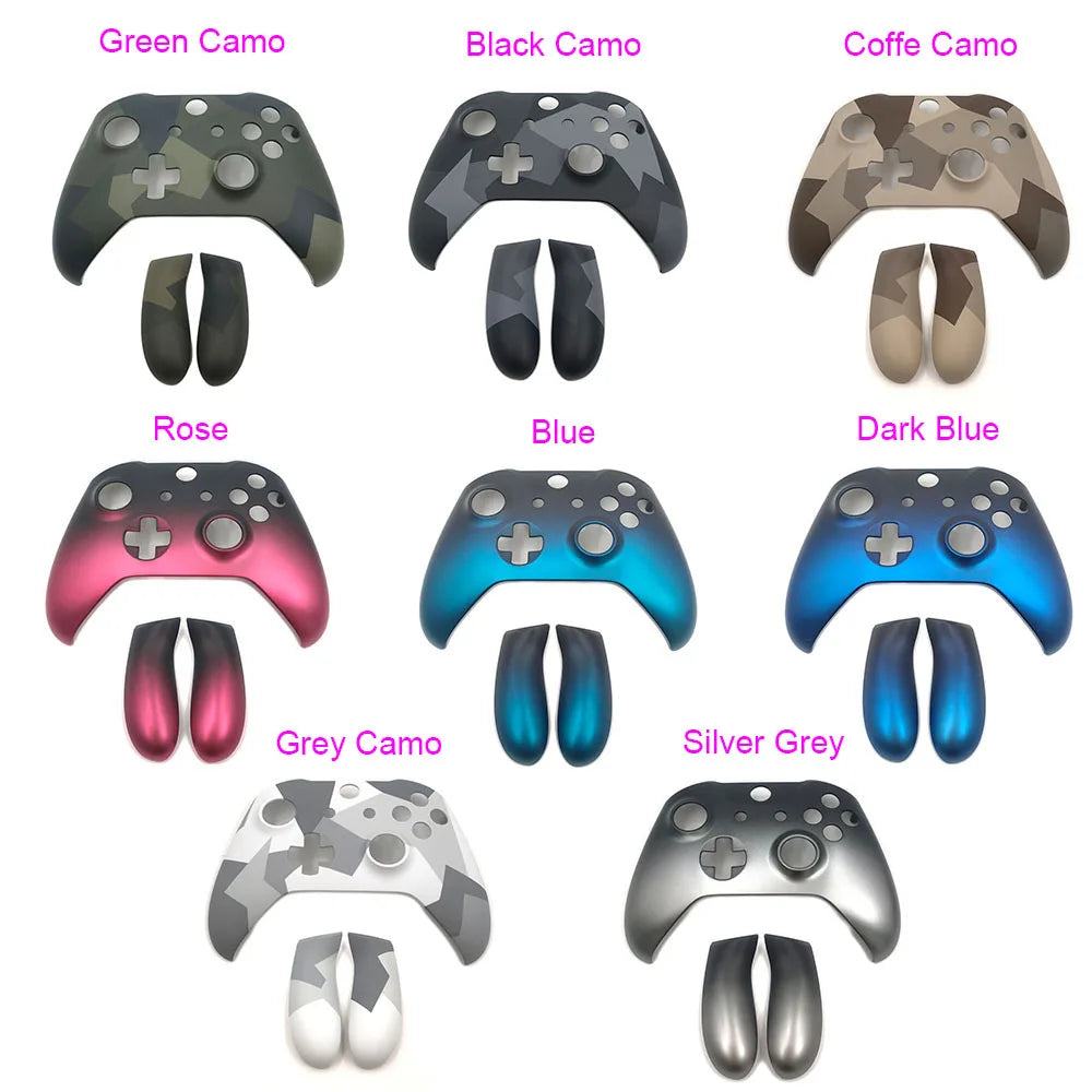 For Xbox One S X Controller Replacement Housing Front Shell Faceplate Back Cover Handle Side Grips Case Game console repair parts
