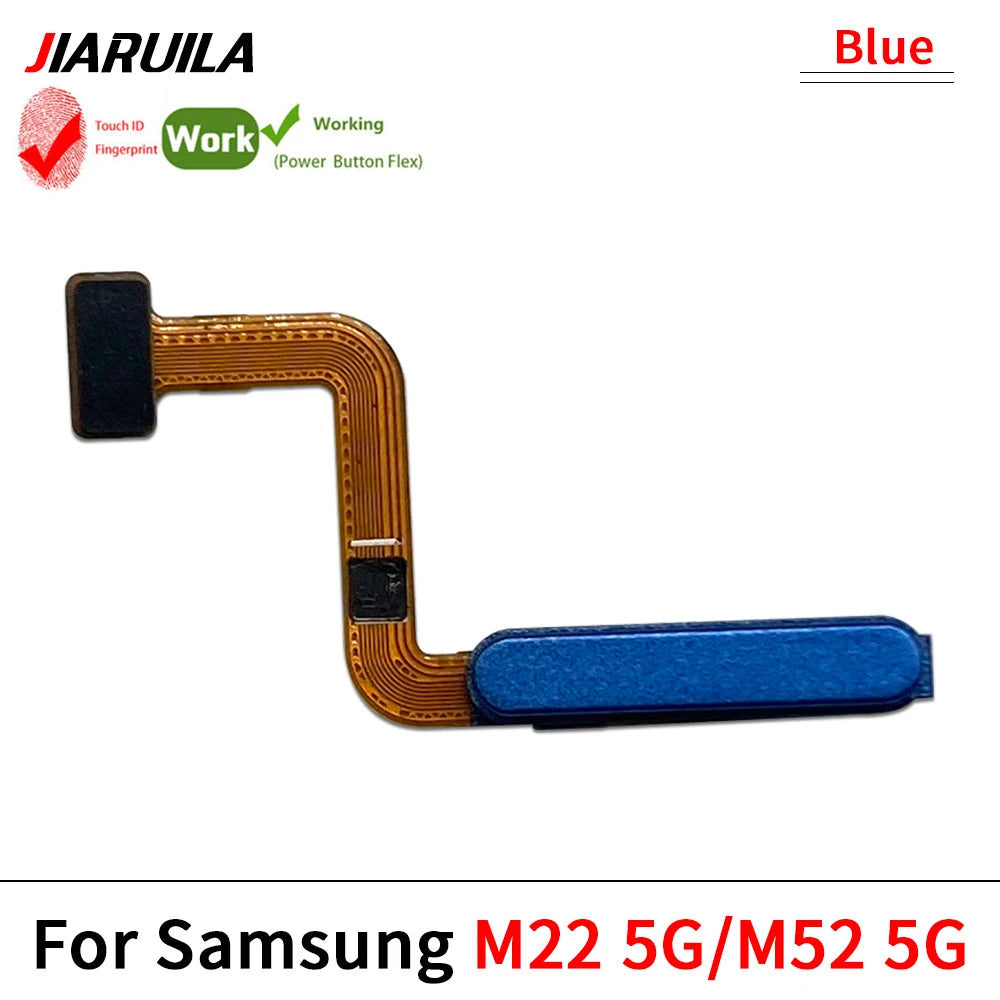 Home Button FingerPrint Touch ID Sensor Flex Cable For Samsung M22 M52 M62 M23 M14 M51 M31s 4G 5G Replacement Parts Samsung phone repair parts