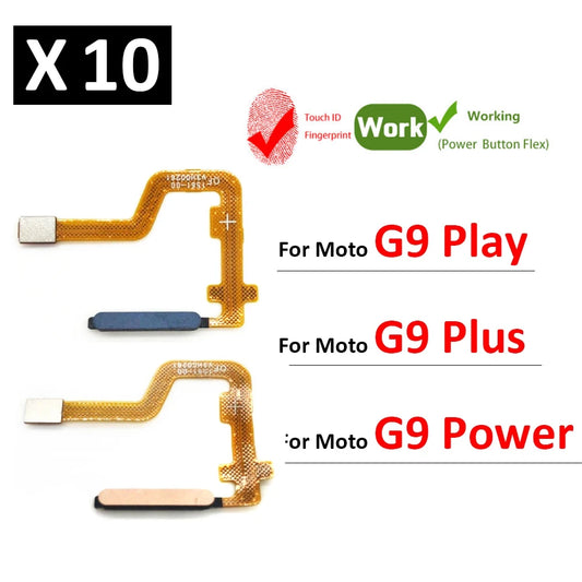 10Pcs/Lot, New For Motorola Moto G9 Plus Power Home Button FingerPrint Touch ID Sensor Flex Cable Ribbon Replacement Parts Motorola phone repair parts