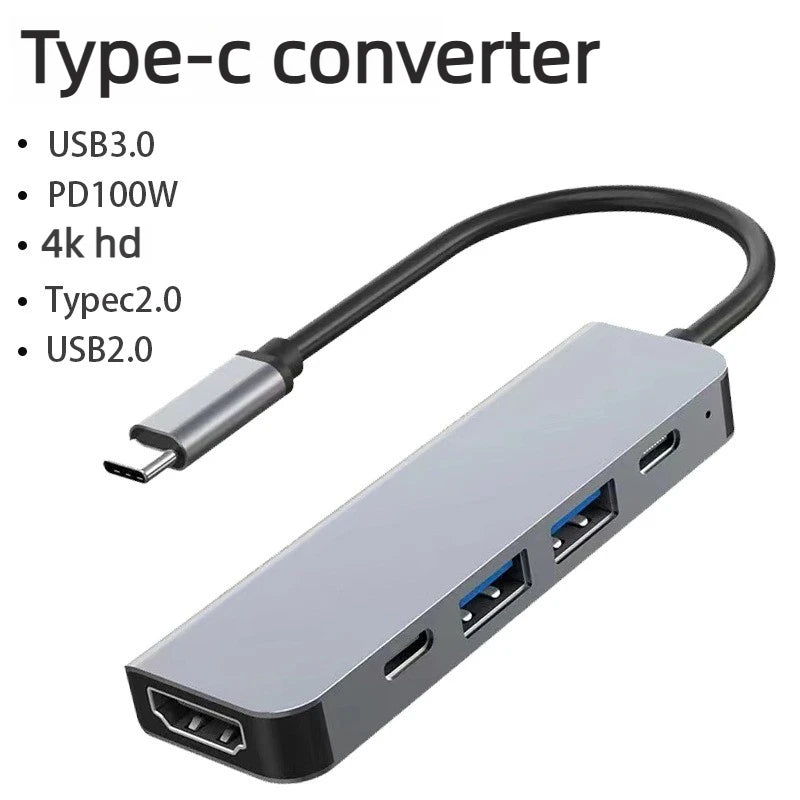 8K 4K 2K 30/60/240Hz USB Type C Docking Station to HDMI VGA RJ45 Adapter USB 3.0 HUB Splitter For Laptop phone Laptop Accessories