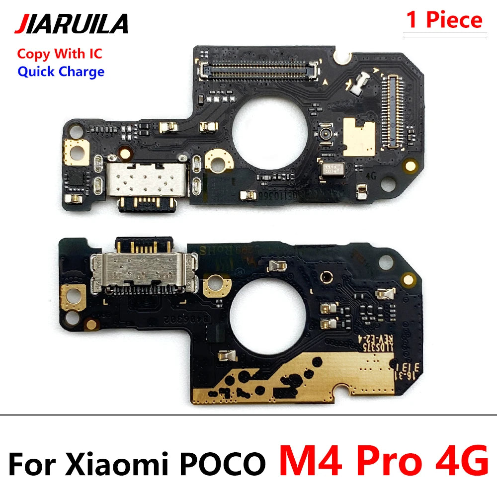 New For Xiaomi Poco M4 Pro 4G 5G Dock Connector Micro USB Charger Charging Port Flex Cable Microphone Board  Xiaomi  Xiao mi phone repair parts