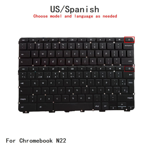 New US Spanish Language  Keyboard For Lenovo Chromebook N22 Notebook PC Replacement Keyboard Lenovo laptop repair parts