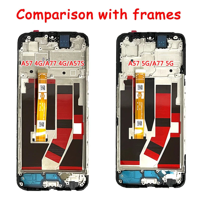6.56'' Screen For Oppo A57 A77 4G/5G CPH2387 PFTM20 CPH2385 CPH2339 LCD A57S Display Screen+Touch Panel Digitizer  Replacement Oppo phone repair parts Realme phone repair parts