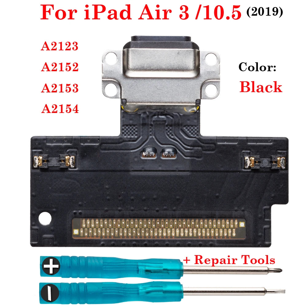 Dock Connector Data Plug Jack Socket USB Charging Port Flex For iPad Air 3 Pro 10.5  A1701 A1709 A1852 A2123 A2152 A2153 A2154 iPad tablet repair parts