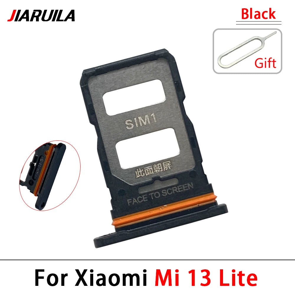 10Pcs, New For Xiaomi Mi 13 Pro / Mi 13 Lite / Mi 13T Pro SIM Card Slot SD Card Tray Holder Adapter  Xiaomi  Xiao mi phone repair parts