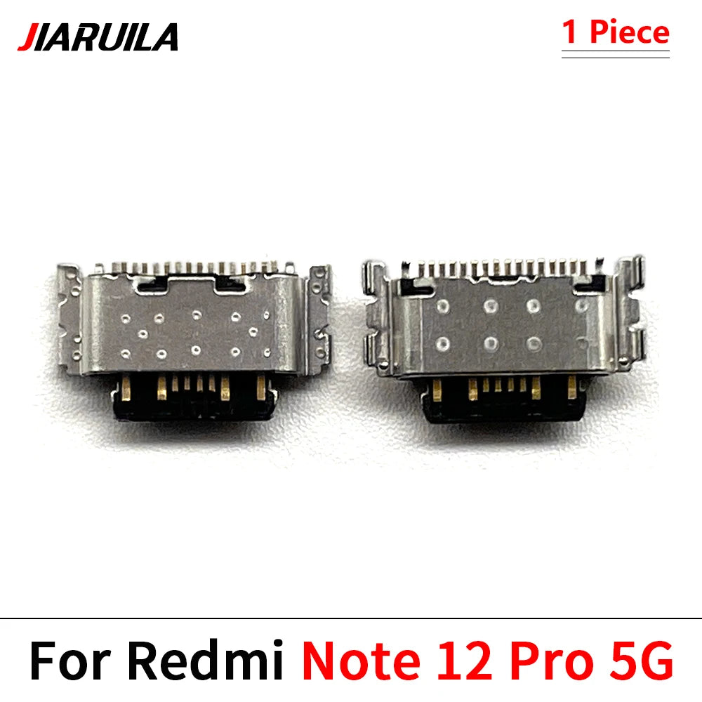 100Pcs, USB Charging Port Connector Charge Jack Socket Dock For Xiaomi Redmi Note 9 9s 10 10s 11 11s 12 12s 13 Pro Plus 4G 5G  Xiaomi  Xiao mi phone repair parts
