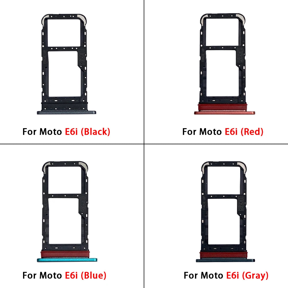 New For Motorola Moto E6i E20 E30 E40 E32 Edge 20 Pro SIM Card Slot SD Card Tray Holder Adapter Motorola phone repair parts