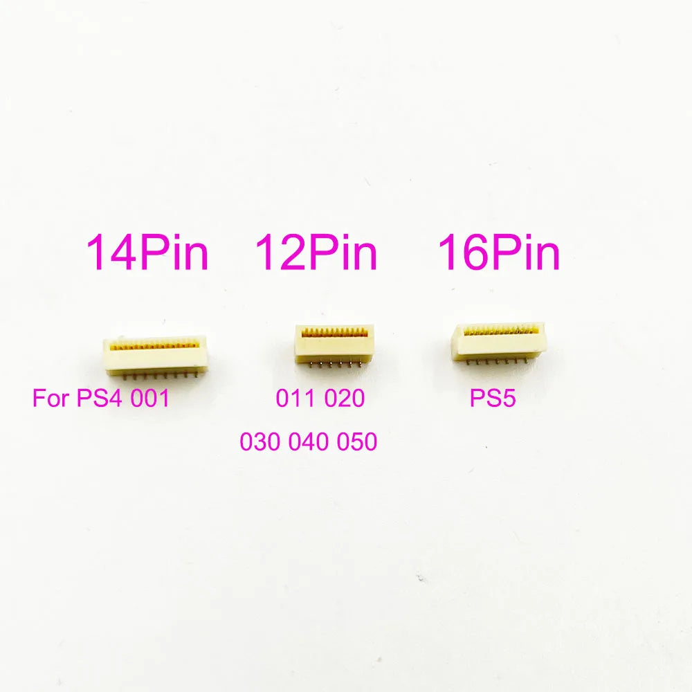 3PCS 16Pin 12Pin 14Pin Charing Ribbon Cable  / L2 R2 Flexible Ribbon To Board FPC Connect Socket Clip For PS4 Slim Pro PS5 Game console repair parts