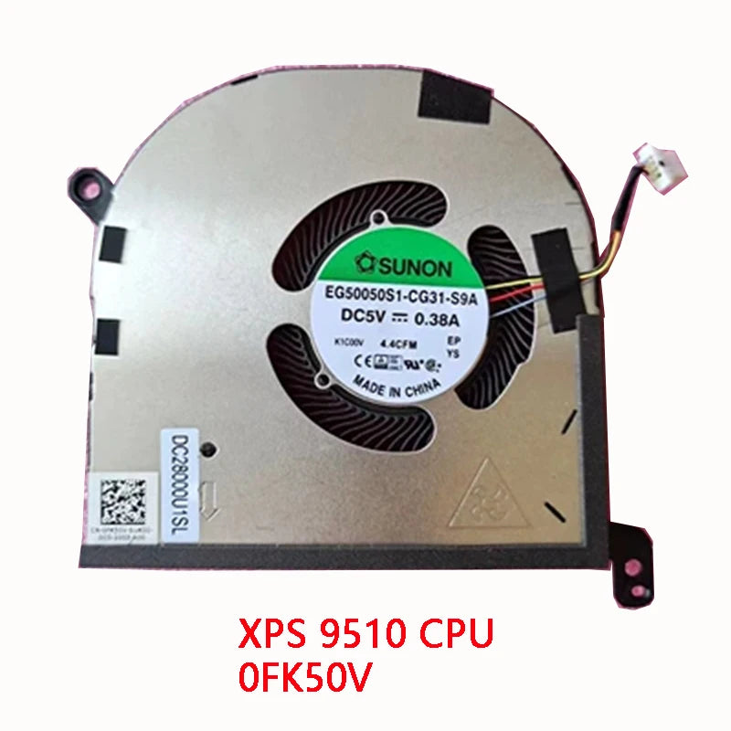 New Original LAPTOP CPU GPU Cooling Fan for DELL XPS 15 9500 9510 9520 Precision 5550 5560 5570 Dell laptop repair parts