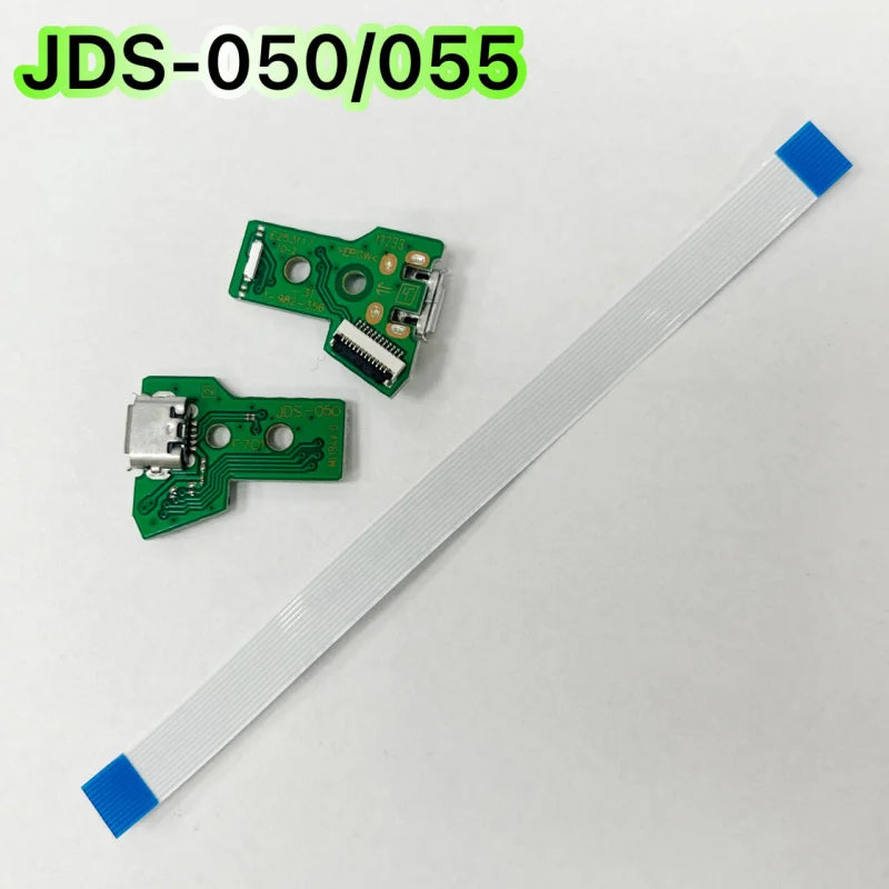 10Sets for Dualshock 4 PS4 Controller USB Charging Port Socket Circuit Board 12Pin 14PIN JDS 011 030 040 050 Connector for PS4  Game console repair parts