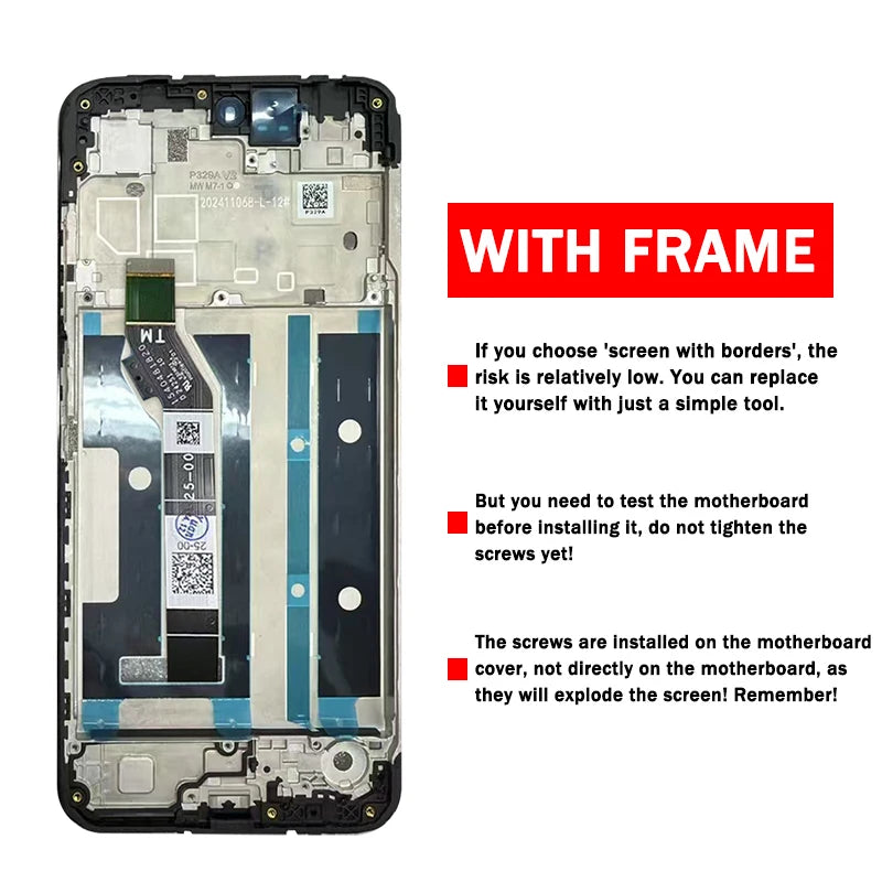 6.72“Tested G35 Screenn Replacement For Motorola Moto G35 5G XT2433-4 LCD Display + Touch Screen Sensor Digiziter Assembly Motorola phone repair parts