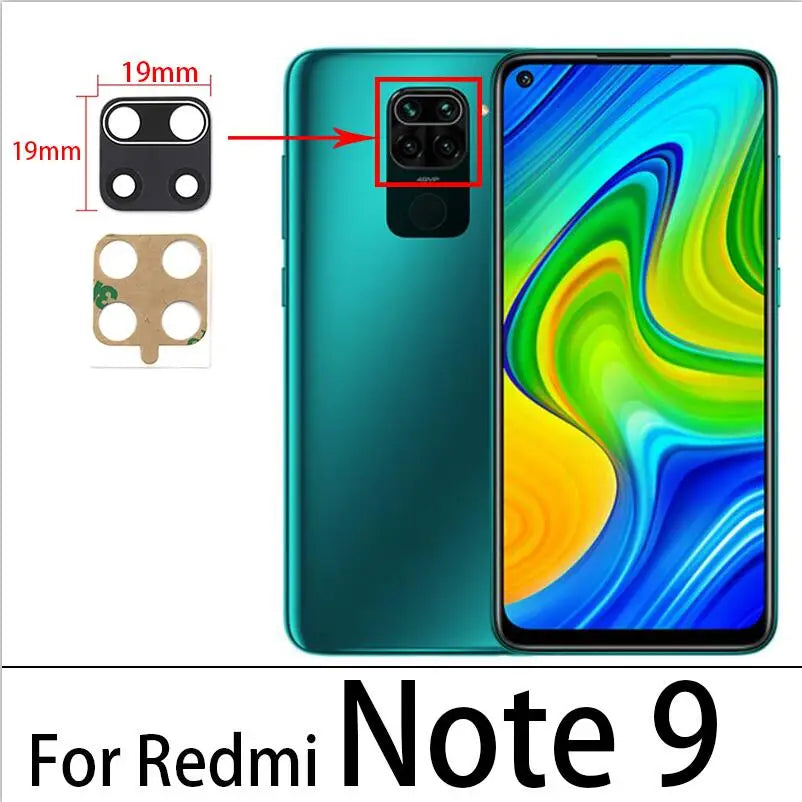 100Pcs Rear Back Camera Glass Lens For Xiaomi Redmi Note 7 8 8T 9 9s 10 10s 11 Pro 5G Camera Glass With Glue Adhesive  Xiaomi  Xiao mi phone repair parts