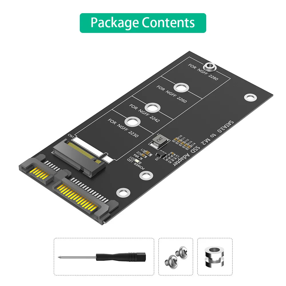 M.2 M2 NGFF SSD  to SATA 3.0 adapter card solid-state drive to SATA interface converter adapter connector Card For PC Laptop Laptop repair tools