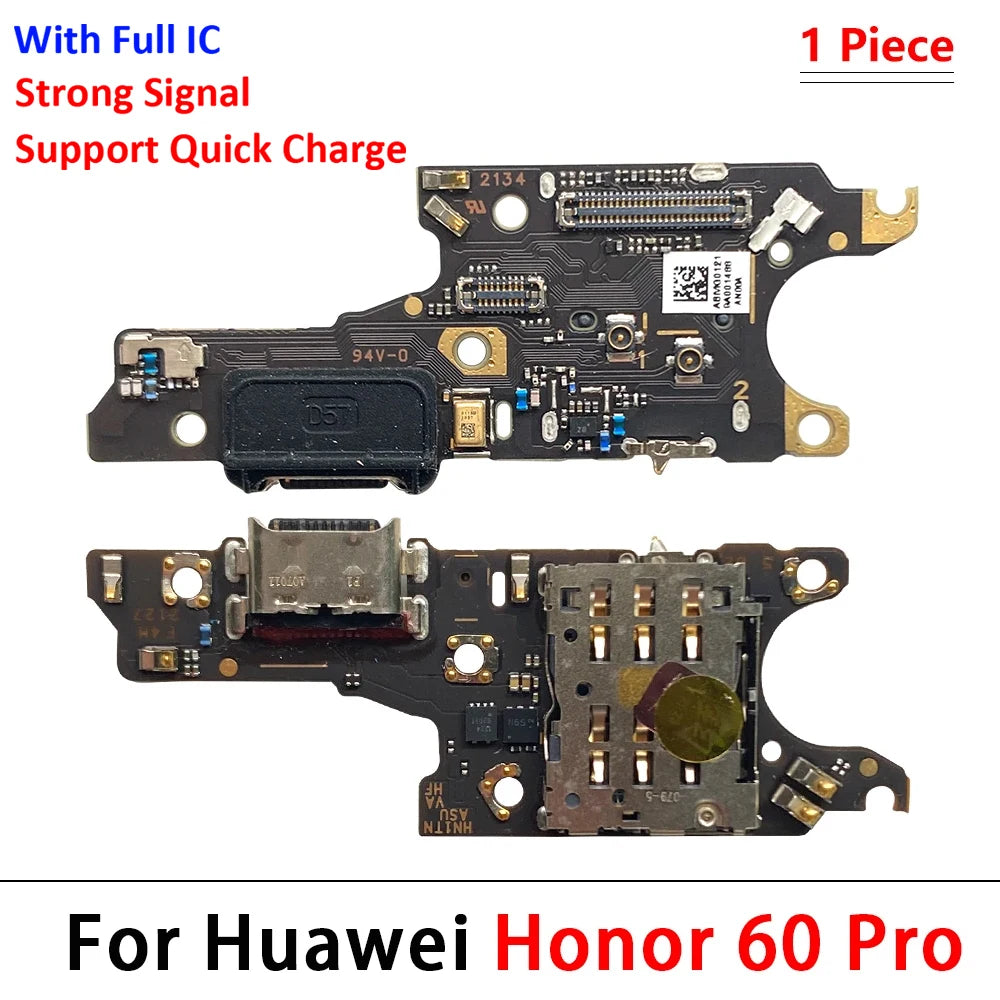 New For Huawei Honor 50 60 70 Pro Se lite X7 X7A X8 X8A X9 5G USB Charge Port Jack Dock Connector Charging Board Flex Cable Huawei phone repair parts