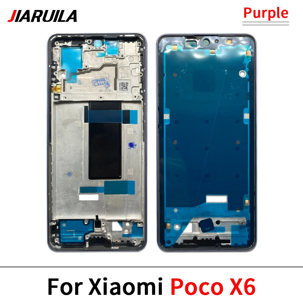 New Front Housing LCD Frame Screen Bezel Holder For Xiaomi Poco F3 F4 X3 GT M3 M4 M5s X5 X6 Pro 4G 5G Xiaomi  Xiao mi phone repair parts