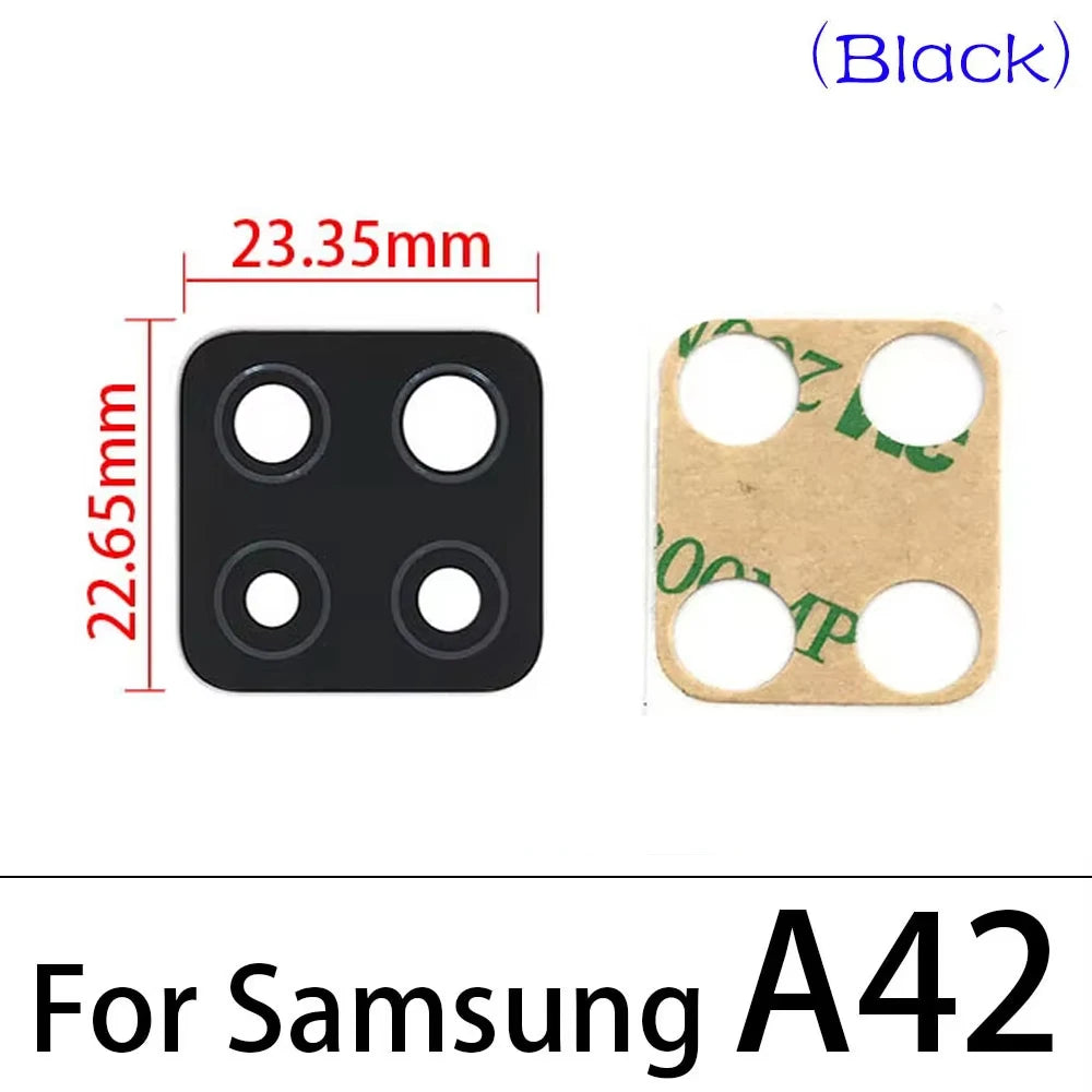 New Camera Glass For Samsung A22 A32 A42 A52 A72 A82 A33 A53 A73 4G 5G Rear Back Camera glass Lens With Glue Adhesive Samsung phone repair parts