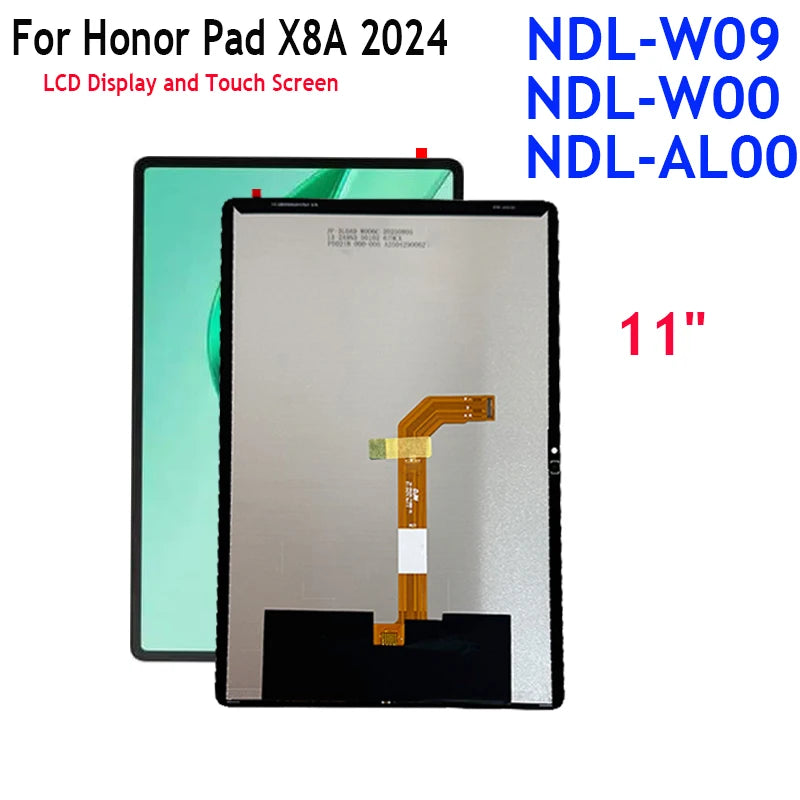 Tablet Display For Honor Pad X8A 2024 NDL-W09 NDL-W00 NDL-AL00 LCD Touch Panel Screen Digitizer Panel Repair Replacement HUAWEI Tablet repair parts