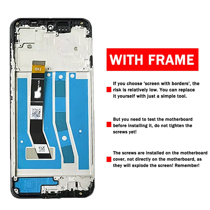 6.5"XT2343-6 LCD Screen with Frame For Motorola Moto G54 Power Phone Display and Digitizer Full Assembly Replacement Part Motorola phone repair parts