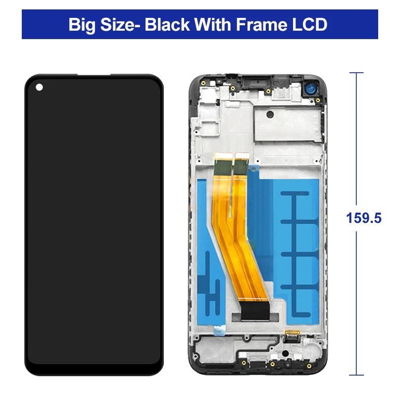 6.4'' A11 Display Screen With Frame, for Samsung Galaxy A11 A115 A115F/DS A115F Lcd Display Touch Screen Digitizer Replacement Samsung phone repair parts