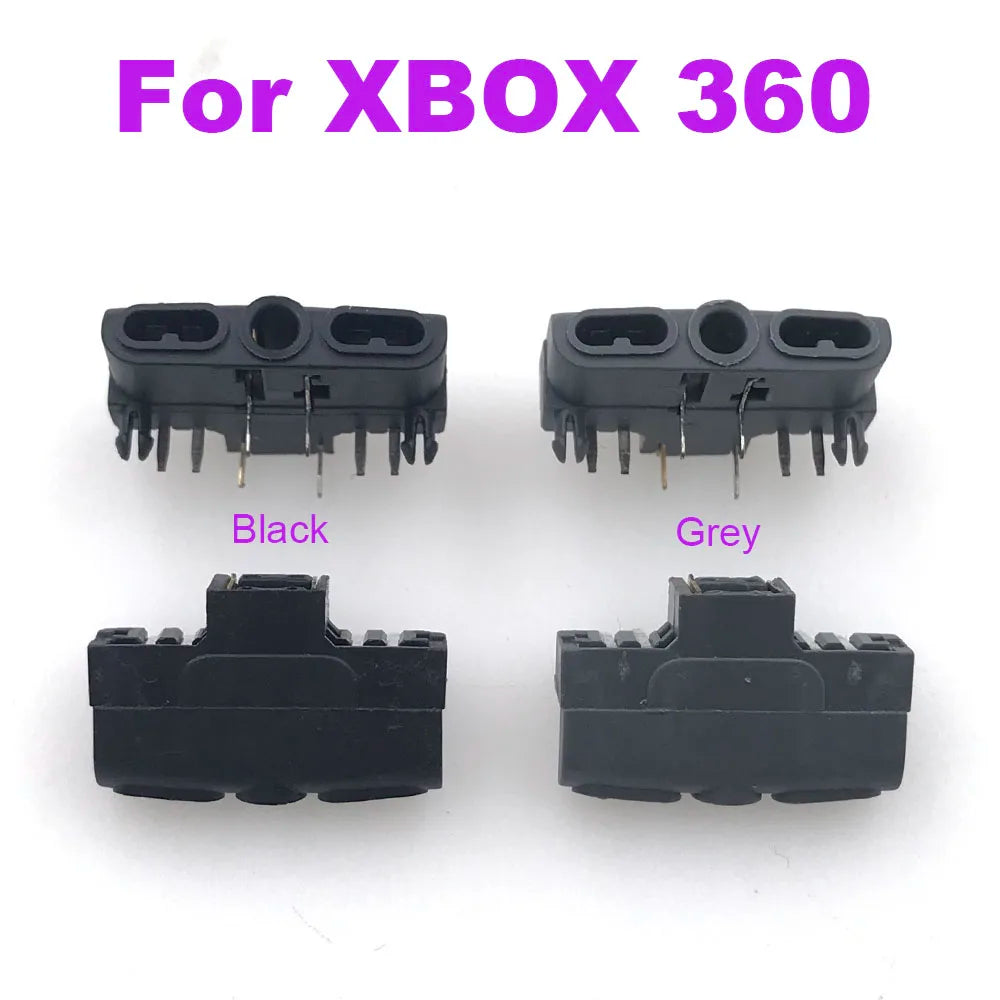 2pcs Black & Grey Headphone Jack Earphone Socket Slots For XBOX360 Wireless Wired Controller Replacement Game console repair parts
