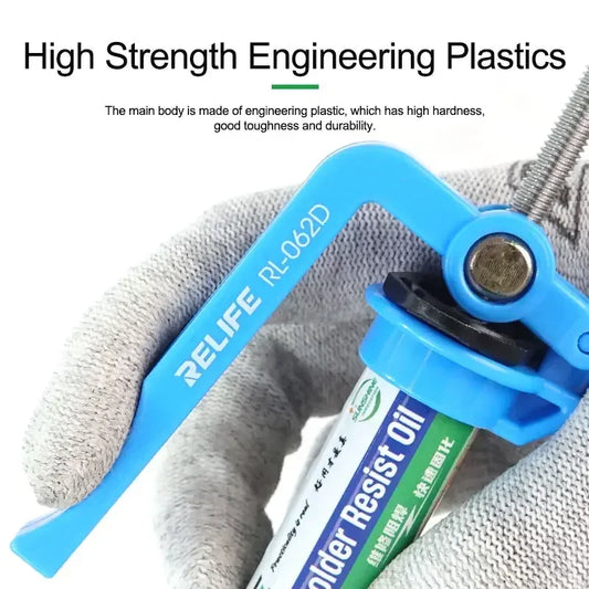 RELIFE RL-062D Labor-Saving 5-10CC New Solder Paste Booster UV Solder Mask Ink Welding Oil Pusher for Motherboard Repair Tools Professional Repair Tools
