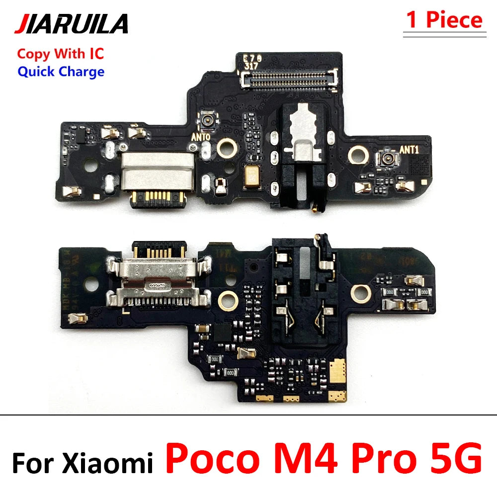 New Dock Connector USB Charger Charging Board Port Flex Cable For Xiaomi Poco F4 F5 F6 X3 X4 X5 X6 M3 M4 M5 Pro 4G 5G GT  Xiaomi  Xiao mi phone repair parts