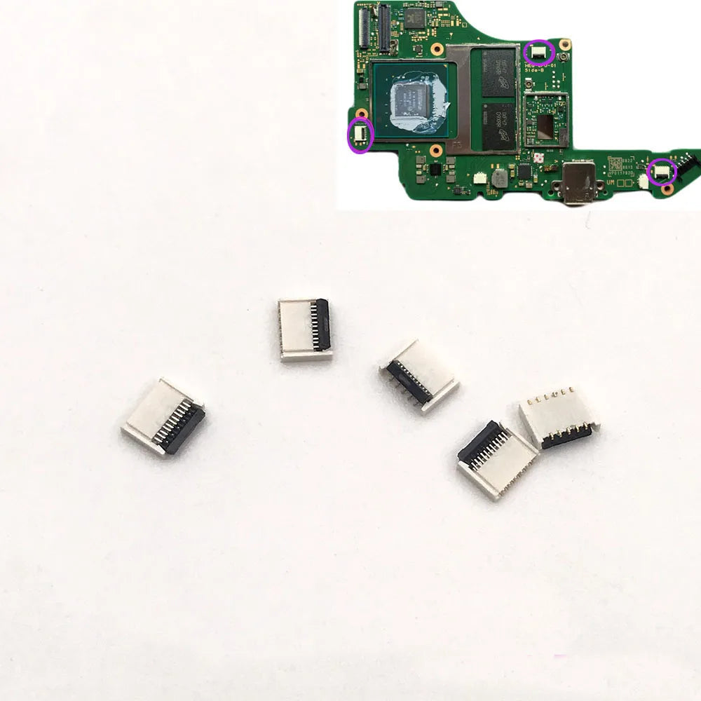 5PCS Left Right Slider Strip Motherboard Socket For Nintendo Switch Oled Repair Parts Replacement Connector Port Socket Jack Game console repair parts