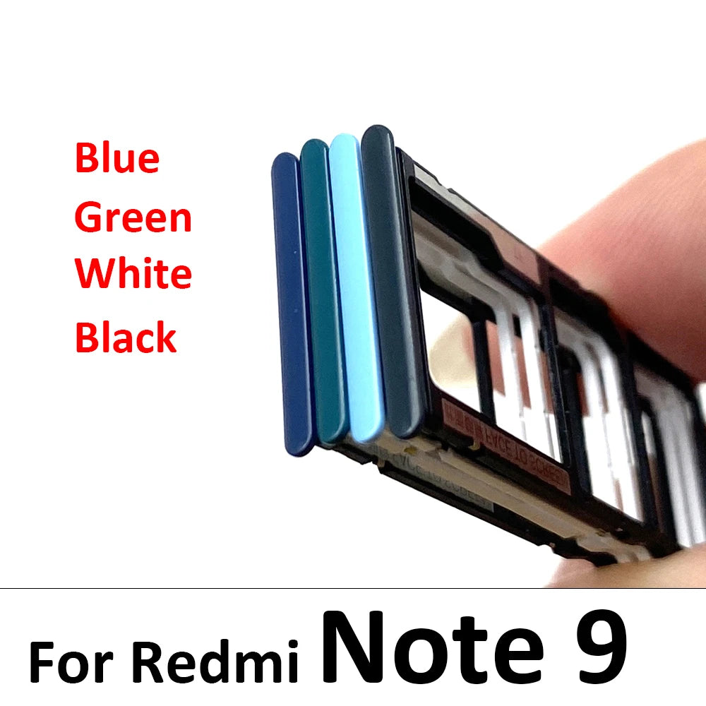 10Pcs, Dual SIM Card Slot SD Card Tray Holder Adapter For Redmi Note 7 8 9 10 11 12 13 Pro 9s 10s 11s 4G 5G SIm Tray Redmi phone repair parts