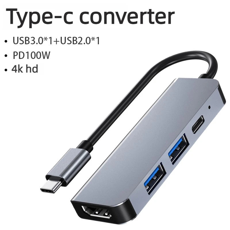 8K 4K 2K 30/60/240Hz USB Type C Docking Station to HDMI VGA RJ45 Adapter USB 3.0 HUB Splitter For Laptop phone Laptop Accessories