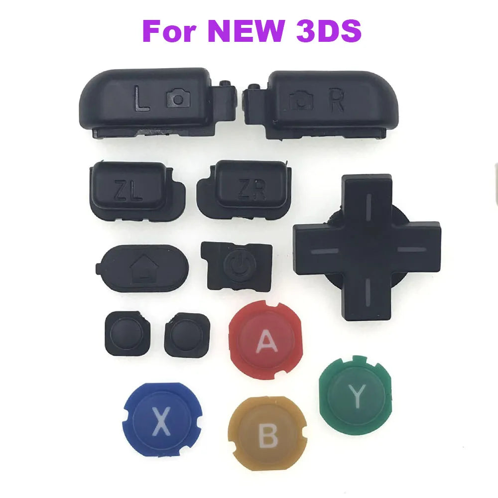 1-3sets A B X Y L R ZR ZL Full Set Buttons For NEW3DS/New 3DS XL NEW 3DS LL Home On Of Power Buttons For 3DS ABXY D-Pad Buttons Game console repair parts