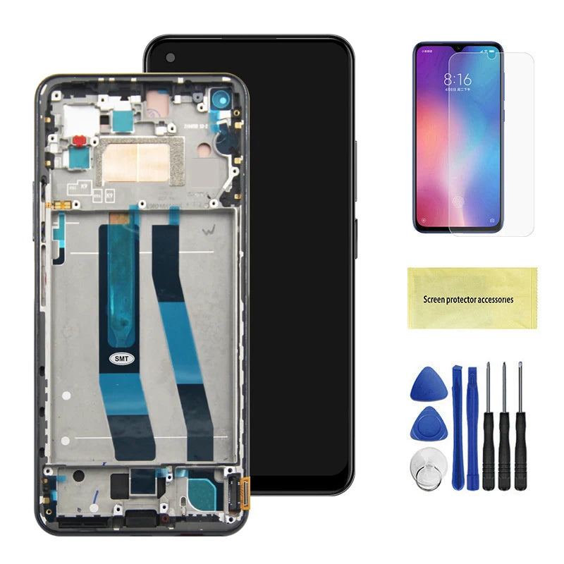 6.55" Screen for Mi 11 Lite NE Assembly for Xiaomi 11 Lite 5G NE 2109119DG 2107119DC Lcd Display Digital Touch Screen with Frame Xiaomi phone repair parts