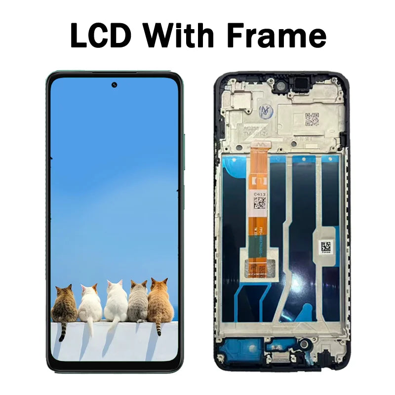 A5 Display Screen For Oppo A5 4G LCD CPH2727 Display Touch Screen Digitizer For OPPO A5 5G CPH2735 PKW120 LCD Frame  Oppo phone repair parts