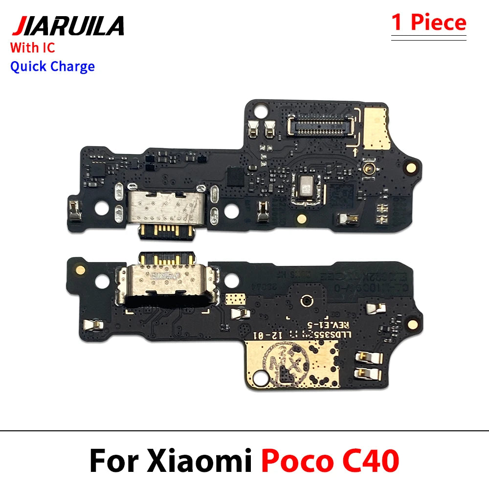 Dock Connector Micro USB Charger Charging Port Flex Cable Microphone Board For Xiaomi Poco C40 C50 C51 C61 C71 C55 C65 C75 C85  Xiaomi  Xiao mi phone repair parts