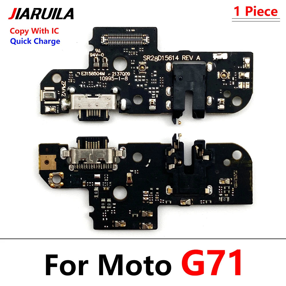 50Pcs USB Charging Board Connector Port Dock Flex Cable For Moto G10 G100 Power G20 G30 G31 G41 G60 G60s G71 G51 G50 5G G82 Motorola phone repair parts