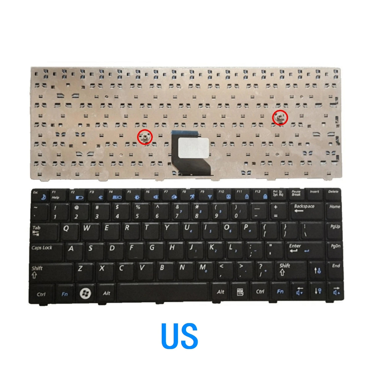 New US UI Russian Spanish Language  Keyboard For Samsung NP-R522 NP-R520 R518 R520 R522 R550 R513 R515 R450 R522H SAMSUNG laptop repair parts