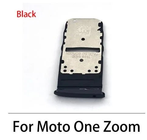 New SiM Tray For Motorola Moto One Macro Action Zoom Hyper Fusion Plus SIM Card Slot SD Card Tray Holder Adapter Motorola phone repair parts