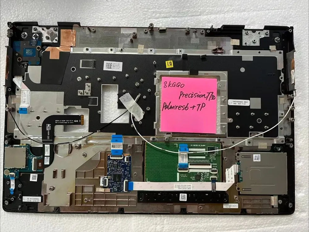 Upper palmrest for 8KGG0 AM2V4000800 Dell Precision 7750 7760 Touchpad Palmrest Assembly With Smart Card Reader NFC 1VVYH JTHG5 Dell laptop repair parts